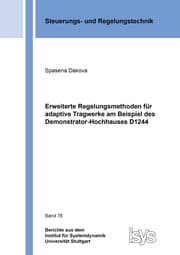 Cover von Erweiterte Regelungsmethoden für adaptive Tragwerke am Beispiel des Demonstrator-Hochhauses D1244