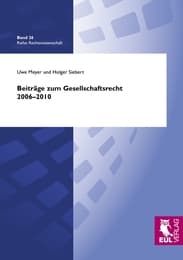 Cover von Beiträge zum Gesellschaftsrecht 2006-2010