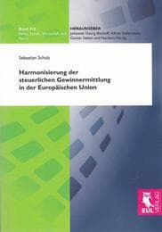 Cover von Harmonisierung der steuerlichen Gewinnermittlung in der Europäischen Union
