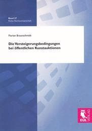 Cover von Die Versteigerungsbedingungen bei öffentlichen Kunstauktionen