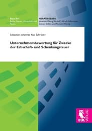 Cover von Unternehmensbewertung für Zwecke der Erbschaft- und Schenkungsteuer