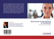 Cover von Some issues in the teaching of vocabulary