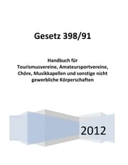 Cover von Gesetz 398/91