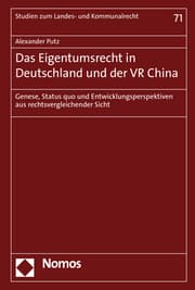 Cover von Das Eigentumsrecht in Deutschland und der VR China