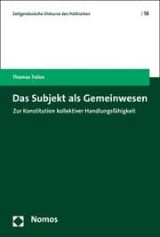 Cover von Das Subjekt als Gemeinwesen