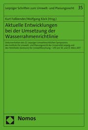 Cover von Aktuelle Entwicklungen bei der Umsetzung der Wasserrahmenrichtlinie