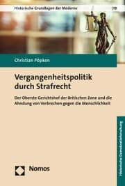 Cover von Vergangenheitspolitik durch Strafrecht