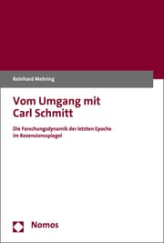 Cover von Vom Umgang mit Carl Schmitt