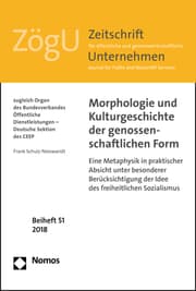 Cover von Morphologie und Kulturgeschichte der genossenschaftlichen Form
