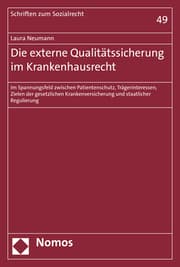 Cover von Die externe Qualitätssicherung im Krankenhausrecht