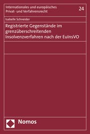 Cover von Registrierte Gegenstände im grenzüberschreitenden Insolvenzverfahren nach der EuInsVO