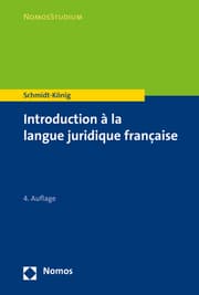 Cover von Introduction à la langue juridique française