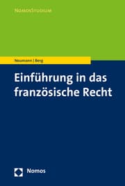 Cover von Einführung in das französische Recht