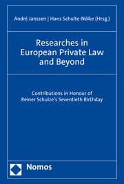 Cover von Researches in European Private Law and Beyond
