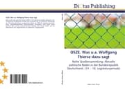Cover von OSZE.Was u.a.Wolfgang Thierse dazu sagt