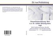 Cover von Steuerhinterziehung.Was u.a.Dr.Volker Wissing dazu sagt