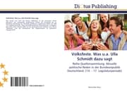 Cover von Volksfeste.Was u.a.Ulla Schmidt dazu sagt