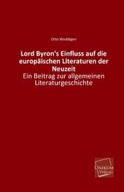 Cover von Lord Byron's Einfluss auf die europäischen Literaturen der Neuzeit