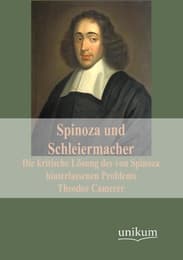 Cover von Spinoza und Schleiermacher