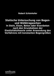 Cover von Statische Untersuchung von Bogen- und Wölbtragwerken