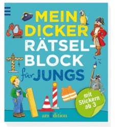 Cover von Mein dicker Rätselblock für Jungs
