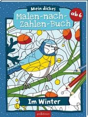 Cover von Mein dickes Malen-nach-Zahlen-Buch - Im Winter