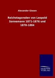 Cover von Reichstagsreden von Leopold Sonnemann 1871-1876 und 1878-1884