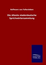 Cover von Die älteste niederdeutsche Sprichwörtersammlung
