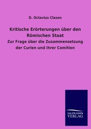 Cover von Kritische Erörterungen über den Römischen Staat