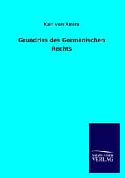 Cover von Grundriss des Germanischen Rechts