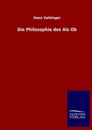 Cover von Die Philosophie des Als Ob