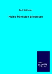 Cover von Meine frühesten Erlebnisse