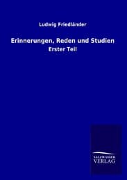 Cover von Erinnerungen, Reden und Studien