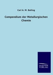 Cover von Compendium der Metallurgischen Chemie