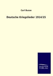 Cover von Deutsche Kriegslieder 1914/15