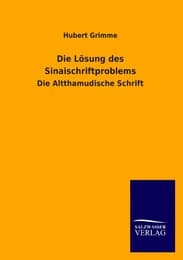 Cover von Die Lösung des Sinaischriftproblems