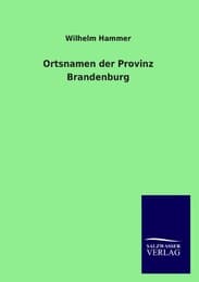 Cover von Ortsnamen der Provinz Brandenburg