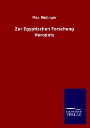 Cover von Zur Egyptischen Forschung Herodots