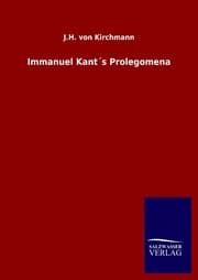 Cover von Immanuel Kant's Prolegomena