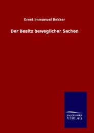 Cover von Der Besitz beweglicher Sachen