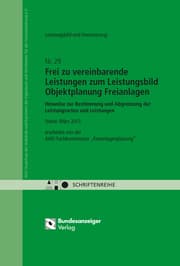 Cover von Frei zu vereinbarende Leistungen zum Leistungsbild Objektplanung Freianlagen