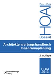 Cover von Architektenvertragshandbuch Innenraumplanung