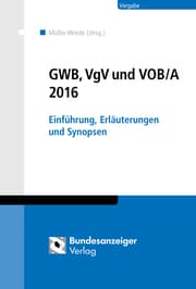 Cover von GWB, VgV und VOB/A 2016