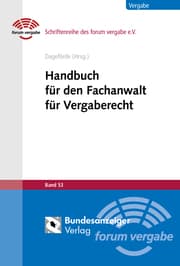 Cover von Handbuch für den Fachanwalt für Vergaberecht