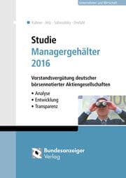Cover von Studie Managergehälter 2016