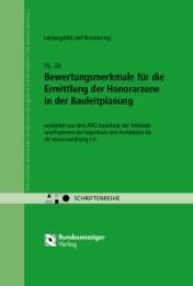 Cover von Bewertungsmerkmale für die Ermittlung der Honorarzone in der Bauleitplanung