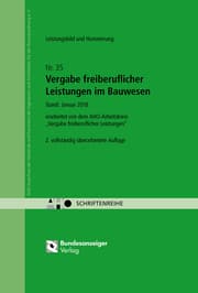 Cover von Leistungsbild und Honorierung - Vergabe freiberuflicher Leistungen im Bauwesen