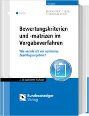 Cover von Bewertungskriterien und -matrizen im Vergabeverfahren