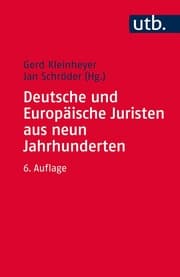 Cover von Deutsche und Europäische Juristen aus neun Jahrhunderten