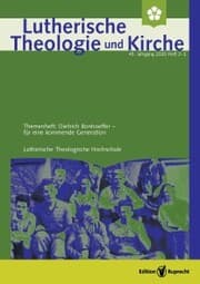 Cover von Lutherische Theologie und Kirche - Heft 02-03/2020 - Themenheft Bonhoeffer